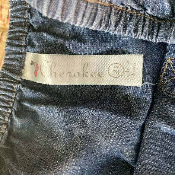 Cherokee Girl’s Blue Denim Jean Dress Kid’s Toddler Size 2T - Picture 2 of 5